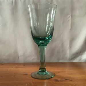 Beautiful Color Green 8” Wine/Water Glass